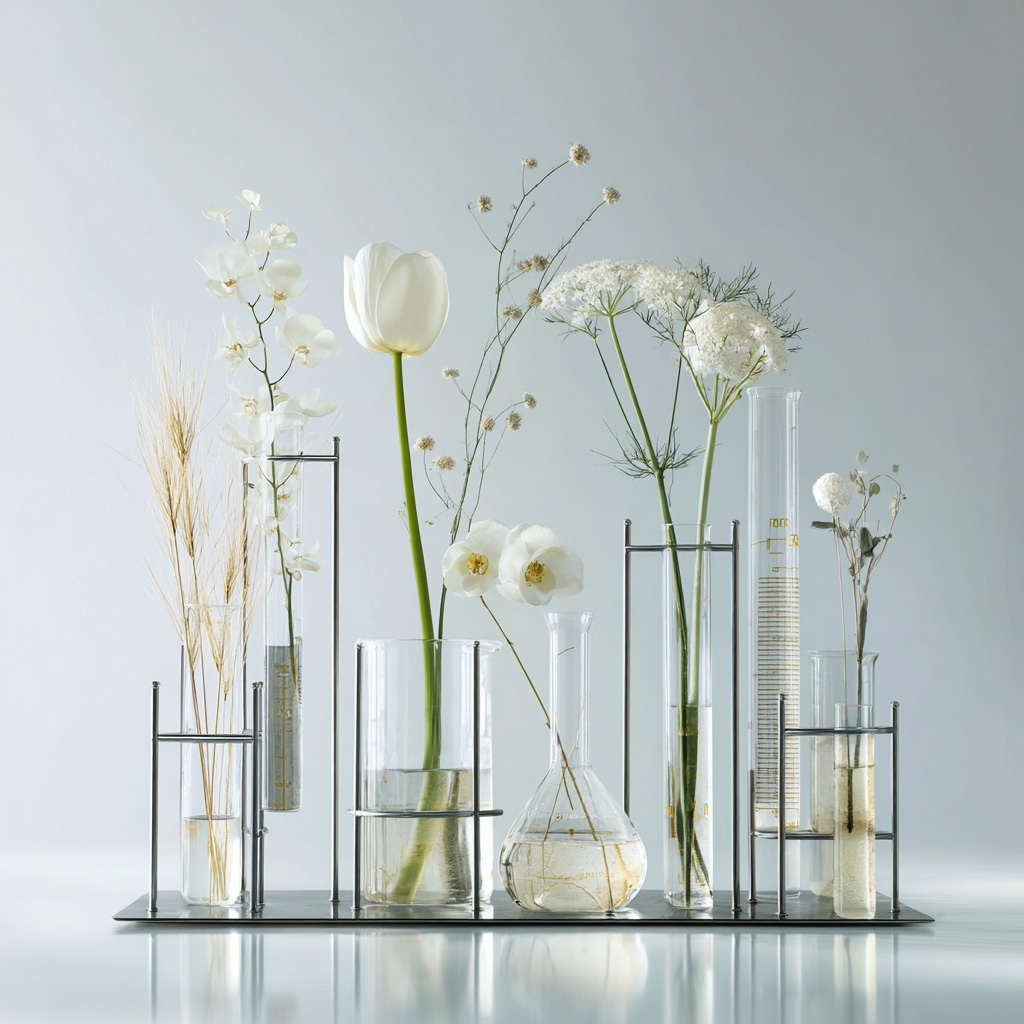 Laboratorio floral minimalista